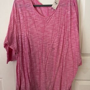 Lane Bryant 3/4 sleeve Pink casual tee, tag on, never worn